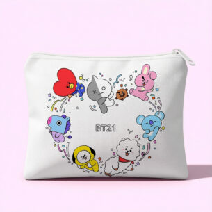 Necesserie BTS BT21 Coração 20x15 cm