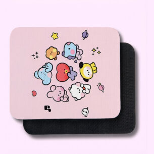 Mouse Pad BTS BT21 Rosa 22x18 cm