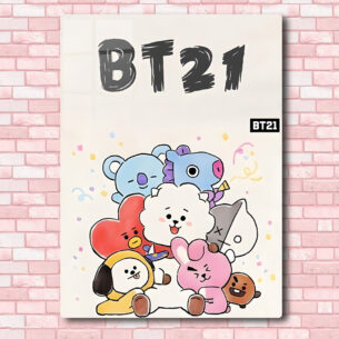 Quadro de Metal BTS BT21 20x28 cm