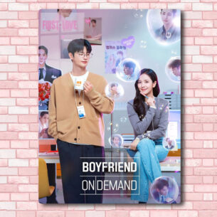 Quadro de Metal Dorama Namorado Por Assinatura 20x28 cm