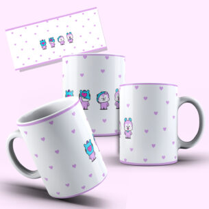 Caneca BTS BT21 Mang Coração