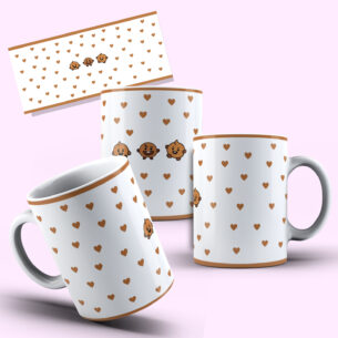 Caneca BTS BT21 Shooky Coração