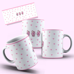 Caneca BTS BT21 Cooky Coração
