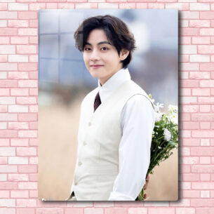 Quadro de Metal BTS Tae 7 20x28 cm